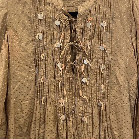 MATTA 100% Silk Boho Top - Picture 3 of 6